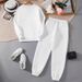 Women's Printed Two Piece Tracksuit, Long Sleeve Pullover Top And Drawstring Waist Pants, Casual Sportswear For Spring And Fall_ecoleips.com