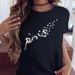 European And American Cross-border Foreign Trade Wholesale Clothing, Dandelion Pattern Round Neck Plus Size Short-sleeve_ecoleips.com