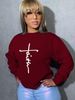 Fashion Women's Long-sleeved Printed Thick Sweater Sexy Casual_ecoleips.com