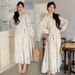 Autumn New Korean Fashion Embroidered Maternity Dress_ecoleips.com