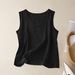 Aria Basics Aria Basics 2026 European And American New Style Pre-shrunk Bamboo Cotton Breathable V-neck Casual Versatile Sleeveless Tank Top_ecoleips.com