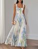 Pleated Print Dress For Women New Trendy Spring/Summer Regular Fit Adult_ecoleips.com