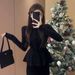 girl French Style Bow Red Sweater Autumn Winter New Year Christmas Atmosphere Outfit Inner Layer Knitted Top For Women_ecoleips.com