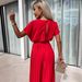 Women's Clothing Loose Casual Wide Leg Pleated Jumpsuit Belt Solid Color Women's Clothing Z241538_ecoleips.com