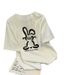 Women's Trendy plus Size Brushed Rabbit Short Sleeve Top Loose Fit Summer T-Shirt Early Spring New Style_ecoleips.com