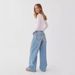 Women's Clothing Washed Retro Straight High Waist Wide Leg Loose Drape Versatile Jeans_ecoleips.com