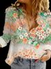 2025 New Women's Fashion Gradient Print Loose Long Sleeve Cardigan Shirt_ecoleips.com
