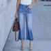High Waist Wide Leg Jeans For Women - Stretch Denim Pants In 7 Colors (White/Grey/Navy/Green) | Comfortable & Trendy Streetwear_ecoleips.com