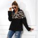 Women's Reversible Fleece Zip-Up Hoodie With Leopard Print & Camouflage, Cozy Pullover Sweatshirt For Winter, Casual Loungewear_ecoleips.com