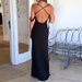Women's Summer Low Cut Solid Color Dress European American Style French Temperament Backless Suspender Wholesale_ecoleips.com