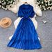 Women's Sophisticated Short Sleeved Shirt Dress Single Breasted Tie Waist Korean Style Summer Commute Friendly Elegant Look_ecoleips.com