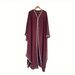 Women's Clothing Middle Eastern Arabian Elegant Arabian V-Neck Kaftan With White Trim & Batwing Sleeves – Modest Long Dress (S-XL, 2 Classic Colors)_ecoleips.com