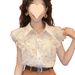Women's Short-sleeve Shirt With A High-end, Light-luxury, Youthful And Stylish Look, 2025 European Hot-selling Blouse,_ecoleips.com