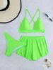 Women's Clothing New Three Piece Swimsuit Tether Sexy Beach Split Bikini Swimsuit_ecoleips.com