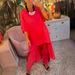 Women's Clothing Solid Color Irregular Casual Nine Point Long Sleeved Cotton And Linen Pants Suit_ecoleips.com