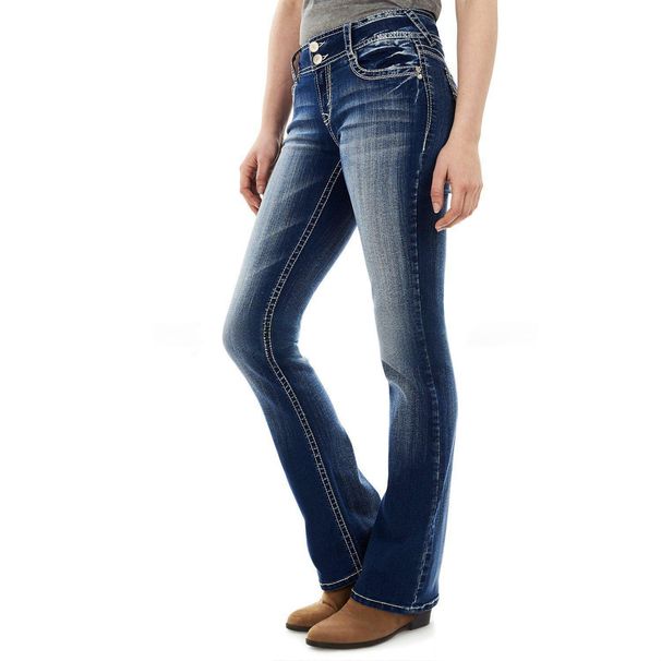 Women's Clothing Slim Fit Thin Washed Embroidery Sweet Curve Jeans For Women_ecoleips.com