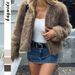 Women’s Stylish Fleece Coat – Warm Winter Long Sleeve Outerwear, Faux Fur & Polyester Blend, Casual Elegance_ecoleips.com