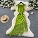 Women's Clothing Women's Sleeveless Slim Fit Long Dress Tassel Style Summer Waist Cinching Trendy For Formal & Casual For Women_ecoleips.com