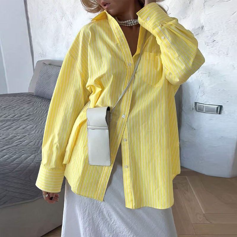 Early Autumn Fashion: Instagram-Worthy Long-Sleeved Shirts, Striped Blouses, Cardigans, And Wholesale Tops_ecoleips.com