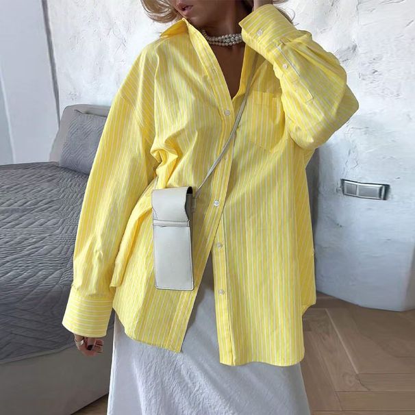 Early Autumn Fashion: Instagram-Worthy Long-Sleeved Shirts, Striped Blouses, Cardigans, And Wholesale Tops_ecoleips.com