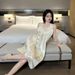 2025 New Sexy Summer Nightgown For Women, Lace Sleeveless Loose Plus Size High-End Home Wear, Lightweight_ecoleips.com