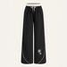 Women's Dandelion Print Jogger Pants – Soft Loose-Fit Minimalist Lounge Pants (Breathable Cotton Blend)_ecoleips.com