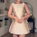 Women's Clothing Elegant High Waist Dress With Back Bow Decoration Square Collar Short Skirt Spring_ecoleips.com