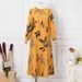 Muslim Women's Floral Print Long Sleeve Bohemian Maxi Holiday Sun Dress For Women_ecoleips.com