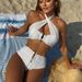 Women's Clothing Solid Color Snake Patterned Sexy High-Waist Snake Print Bikini Set – Seamless Tummy Control & Removable Straps (4 Colors)_ecoleips.com