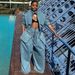 Women's Clothing Fashion Retro Wide Leg Loose Heavy Duty Denim Two Piece Suit Women's Clothing_ecoleips.com