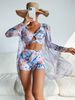 Women's fashion sexy high-end multi-color printed three-piece bikini BIKINI women's swimsuit_ecoleips.com