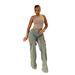 5538 European And American Straight-leg Jeans, Cross-border Women's Street Fashion Retro Washed Hollow-out Jeans_ecoleips.com