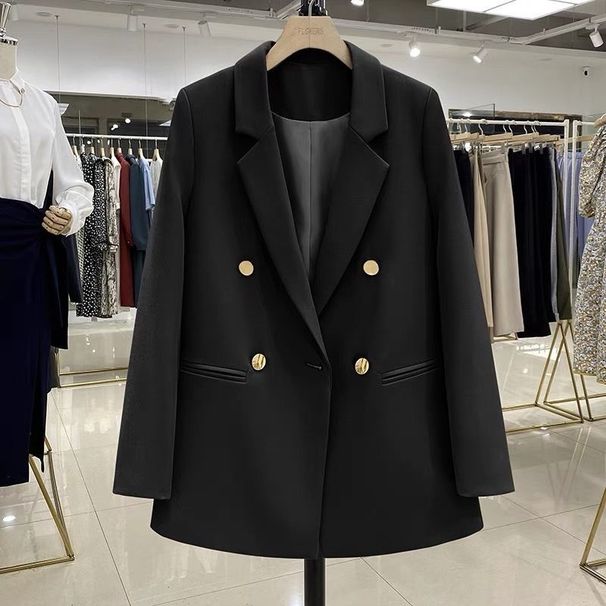 Oversized Blazer For Women – Bright-Button British Style Jacket (Petite-Friendly & Age-Defying)_ecoleips.com