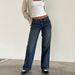 Women's Stretch Straight Leg Jeans Mid Waist Full Length Casual Cotton Pants Wide Leg Jeans For Spring/Autumn & Summer_ecoleips.com