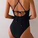 Women's Clothing New Conservative One Piece Women's Swimsuit Hot Spring Sexy Black Tight Bikini Swimsuit_ecoleips.com