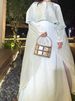 LY01 Women's Muslim Clothing Abaya Solid Color Rhinestone Shawl Two-Piece Set Long Robe_ecoleips.com