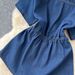 Women's Clothing Retro Denim Suit Drawstring Collar Shirt Top Elastic Waist Wide Leg Slim Fit Trousers_ecoleips.com
