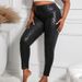 "Snake-Print High-Waisted Leggings – Stretchy Milk Silk Pants For Women (Black, S-XL, Breathable, Animal Print, Fall/Winter)"_ecoleips.com