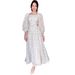 Style 2026 Square Neck Long Dress European And American Waist-Cinching Fairy Lace-Up New Floral Pattern Export_ecoleips.com