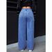 Relaxed Straight-Leg Jeans For Women - Comfortable Stretch Denim, Mid-Rise, Casual & Chic (S-3XL)_ecoleips.com