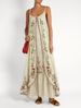 2020 Spring/Summer New European And American Foreign Trade Women's Clothing: Strapless Printed Loose-Fit Long Dress_ecoleips.com