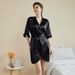 Aria Basics Summer New Poetry Pajamas For Women, Light Lotus Leaf Sleeve Cool Short Robe Bathrobe Loungewear_ecoleips.com