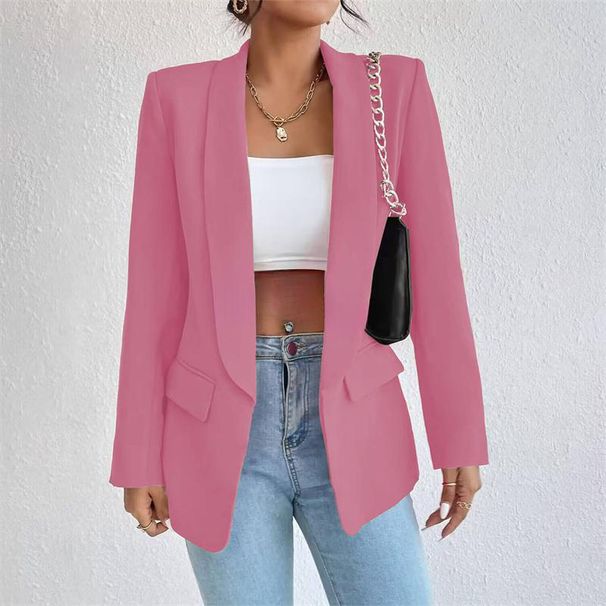 2025s 2025 Red New Small Suit Commuting Spring Autumn Coat Top For Women, Versatile, Fashionable, And Personalized_ecoleips.com
