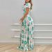 2026 New Spring Women's Clothing European American Export Dress Elegant And Sexy Ruffle Sleeve Printed Long Skirt_ecoleips.com