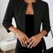 2025 New Cross-Border European And American Style Polyester Knit Fabric Short-Sleeve Elegant Women's Blazer_ecoleips.com