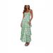 Cross-Border Independent Station New Spring Summer Floral Dress Vacation Party Backless Sexy Sweet Gown For Women_ecoleips.com