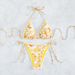Women's Clothing Women's Cross-Over Printed Tie-Up Bikini Swimsuit Style Fashionable Swimwear Modest Coverage, Beach & Pool Ready_ecoleips.com