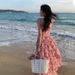 Sexy Backless Flounce Skirt Design Beach Vacation Long Dress Oversized Cake Style Women's Strapless Gown Summer Commute Dress_ecoleips.com
