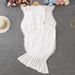 Women's Clothing Round Neck Sleeveless Knitted Vest Skirt Women's Ruffled Skirt Suit_ecoleips.com
