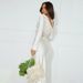 Solid Color Cowl Neck Open Back Long Sleeve Maxi Dress Women Elegant Hot Girl Casual Slim Long Dress_ecoleips.com